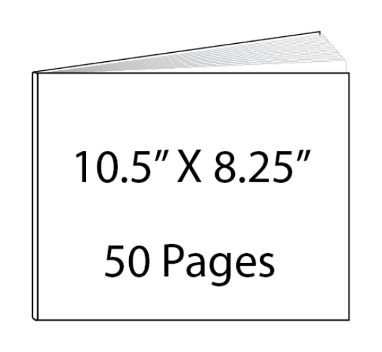 Picture of 10.5 x 8.25 - 50 Page Hardcover Guest Book