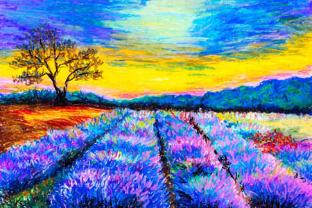 a lavender field art print